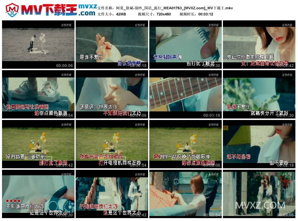 阿夏_徐斌-别吵_国语_流行_MEA01763